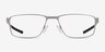 Oakley Socket 5.0 Silver MetalEyeglass Frames from EyeBuyDirect, Front View