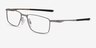 Oakley Socket 5.0 Silver MetalEyeglass Frames from EyeBuyDirect, Angle View