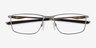 Oakley Socket 5.0 Silver MetalEyeglass Frames from EyeBuyDirect, Closed View