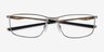 Oakley Socket 5.0 Argenté MétalMontures de lunettes de vue d'EyeBuyDirect, Vue Rapprochée
