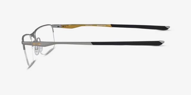 Oakley Socket 5.5 Silver MetalEyeglass Frames from EyeBuyDirect, Side View