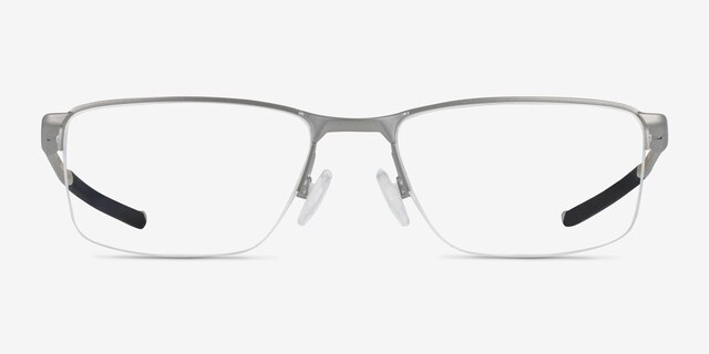 Oakley Socket 5.5 Silver MetalEyeglass Frames from EyeBuyDirect, Front View