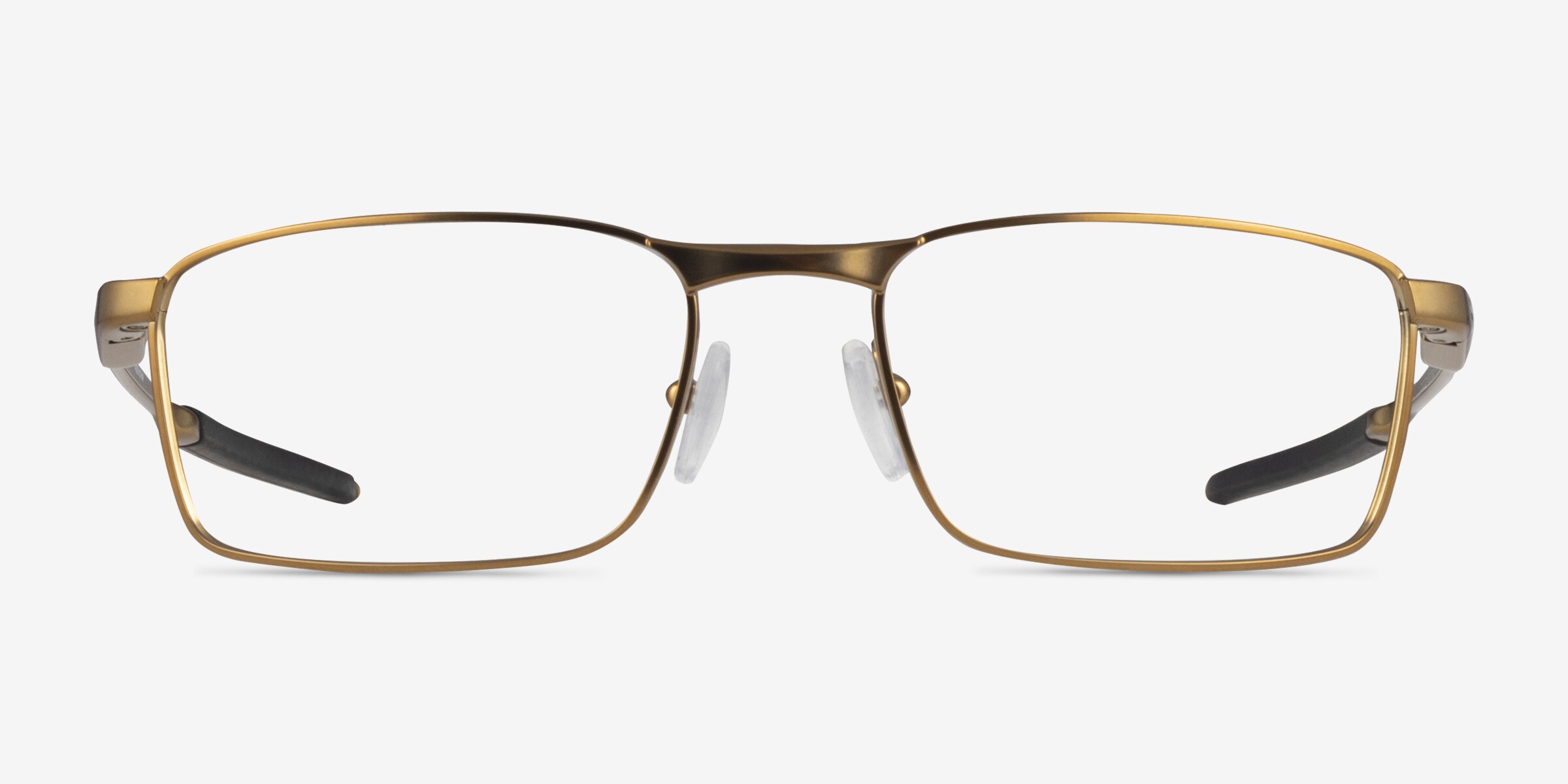 Oakley Fuller - Rectangle Satin Antique Gold Frame Glasses For Men