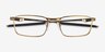Oakley Fuller Satin Antique Gold MétalMontures de lunettes de vue d'EyeBuyDirect, Vue Rapprochée