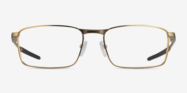 Oakley Fuller Satin Antique Gold MétalMontures de lunettes de vue d'EyeBuyDirect, Vue de Face