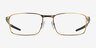 Oakley Fuller Satin Antique Gold MétalMontures de lunettes de vue d'EyeBuyDirect, Vue de Face
