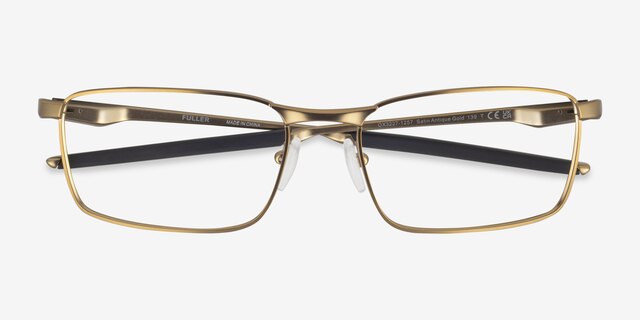 Oakley Fuller Satin Antique Gold MétalMontures de lunettes de vue d'EyeBuyDirect, Vue Rapprochée