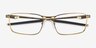 Oakley Fuller Satin Antique Gold MétalMontures de lunettes de vue d'EyeBuyDirect, Vue Rapprochée