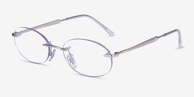 Ray-Ban RB3767V Silver MetalEyeglass Frames from EyeBuyDirect, Angle View