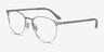 Ray-Ban RB6375 Silver On Silver MetalEyeglass Frames from EyeBuyDirect, Angle View