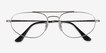 Ray-Ban RB6645 Silver MetalEyeglass Frames from EyeBuyDirect, Closed View