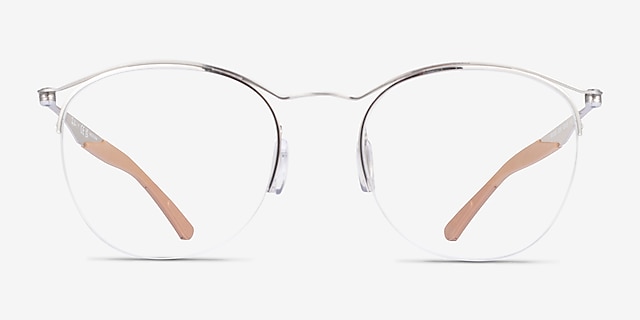 Ray-Ban RB7553 Silver MetalEyeglass Frames from EyeBuyDirect, Front View