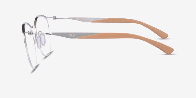 Ray-Ban RB7553 Silver MetalEyeglass Frames from EyeBuyDirect, Side View