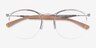 Ray-Ban RB7553 Silver MetalEyeglass Frames from EyeBuyDirect, Closed View