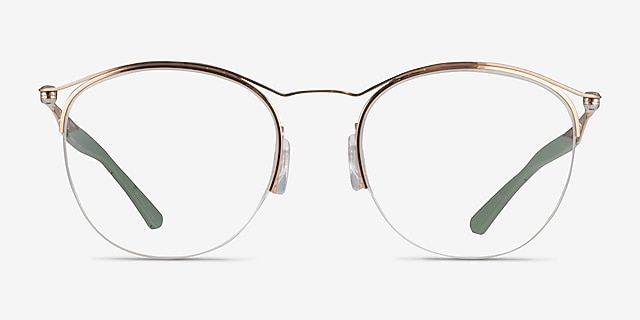 Ray-Ban RB7553 Or rose MétalMontures de lunettes de vue d'EyeBuyDirect, Vue de Face