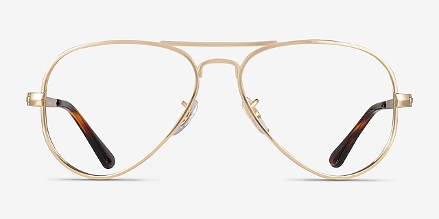 Ray-Ban RB3925V Aviator Max Arista MétalMontures de lunettes de vue d'EyeBuyDirect, Vue de Face