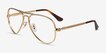 Ray-Ban RB3925V Aviator Max Arista MetalEyeglass Frames from EyeBuyDirect, Angle View