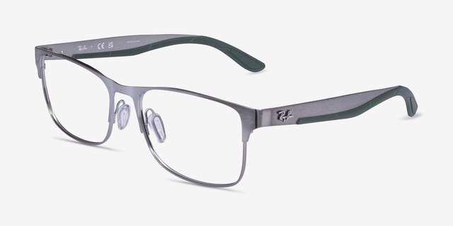 Ray-Ban RB7550 Gunmetal MetalEyeglass Frames from EyeBuyDirect, Angle View