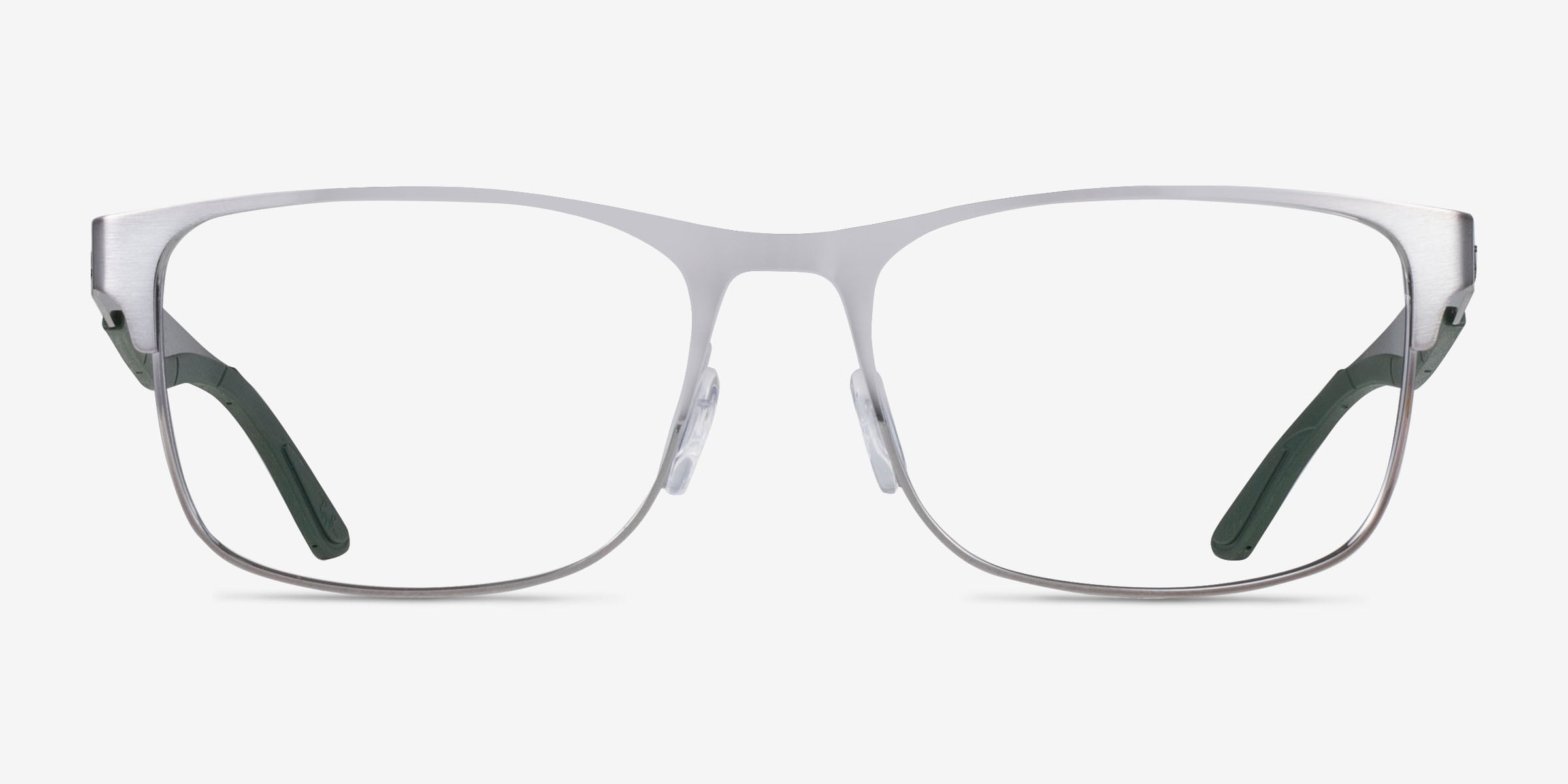 Ray-Ban RB7550 - Rectangle Gunmetal Frame Eyeglasses | Eyebuydirect