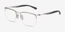 Ray-Ban RB7552 Argenté MétalMontures de lunettes de vue d'EyeBuyDirect, Vue d'Angle