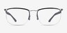 Ray-Ban RB7552 Black MetalEyeglass Frames from EyeBuyDirect, Front View