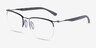 Ray-Ban RB7552 Black MetalEyeglass Frames from EyeBuyDirect, Angle View