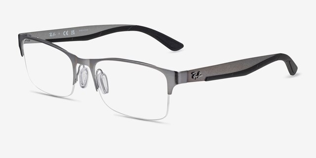Ray-Ban RB7551 Gunmetal MétalMontures de lunettes de vue d'EyeBuyDirect, Vue d'Angle