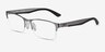 Ray-Ban RB7551 Gunmetal MétalMontures de lunettes de vue d'EyeBuyDirect, Vue d'Angle