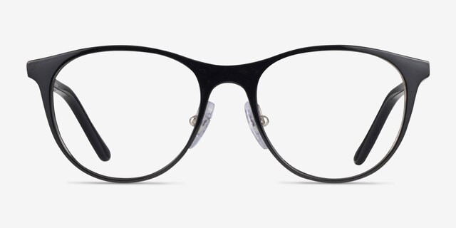 Ray-Ban RB9552V Black On Silver MétalMontures de lunettes de vue d'EyeBuyDirect, Vue de Face