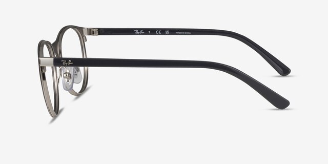 Ray-Ban RB9552V Black On Silver MétalMontures de lunettes de vue d'EyeBuyDirect, Vue de Côté