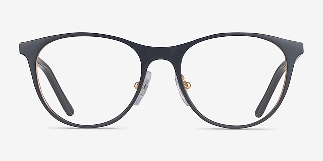 Ray-Ban RB9552V Matte Gray On Rose Gold MétalMontures de lunettes de vue d'EyeBuyDirect, Vue de Face