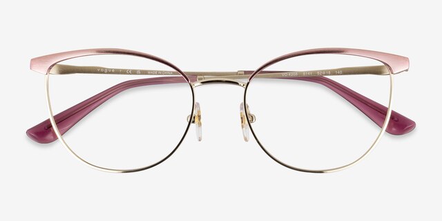 Vogue Eyewear VO4208 Purple Gold MetalEyeglass Frames from EyeBuyDirect, Closed View