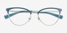 Vogue Eyewear VO4250 Blue Silver MetalEyeglass Frames from EyeBuyDirect, Closed View