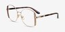 Vogue Eyewear VO4269 Pale Gold Brown MetalEyeglass Frames from EyeBuyDirect, Angle View