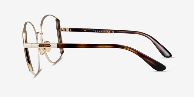 Vogue Eyewear VO4269 Pale Gold Brown MetalEyeglass Frames from EyeBuyDirect, Side View