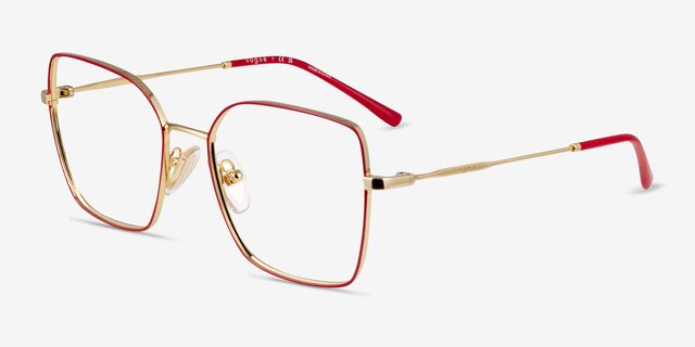 Vogue Eyewear VO4274 Red Gold MetalEyeglass Frames from EyeBuyDirect, Angle View