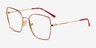 Vogue Eyewear VO4274 Red Gold MetalEyeglass Frames from EyeBuyDirect, Angle View