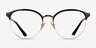Vogue Eyewear VO4305 Black Gold MétalMontures de lunettes de vue d'EyeBuyDirect, Vue de Face