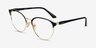 Vogue Eyewear VO4305 Black Gold MétalMontures de lunettes de vue d'EyeBuyDirect, Vue d'Angle