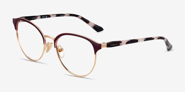 Vogue Eyewear VO4305 Purple Rose Gold MetalEyeglass Frames from EyeBuyDirect, Angle View