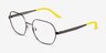 Armani Exchange AX1062 Matte Gunmetal MetalEyeglass Frames from EyeBuyDirect, Angle View