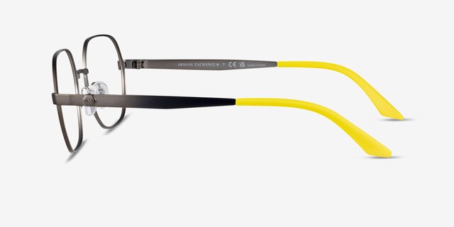 Armani Exchange AX1062 Matte Gunmetal MetalEyeglass Frames from EyeBuyDirect, Side View
