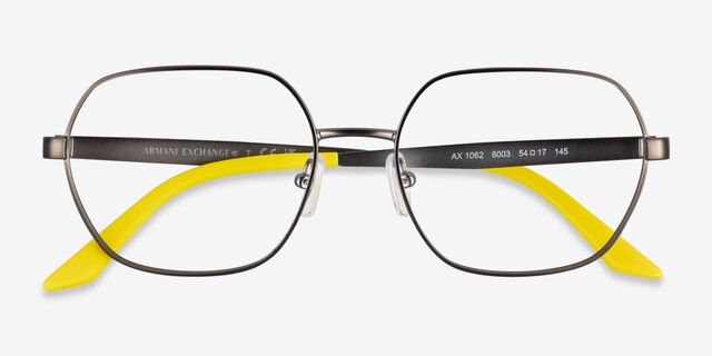Armani Exchange AX1062 Matte Gunmetal MetalEyeglass Frames from EyeBuyDirect, Closed View