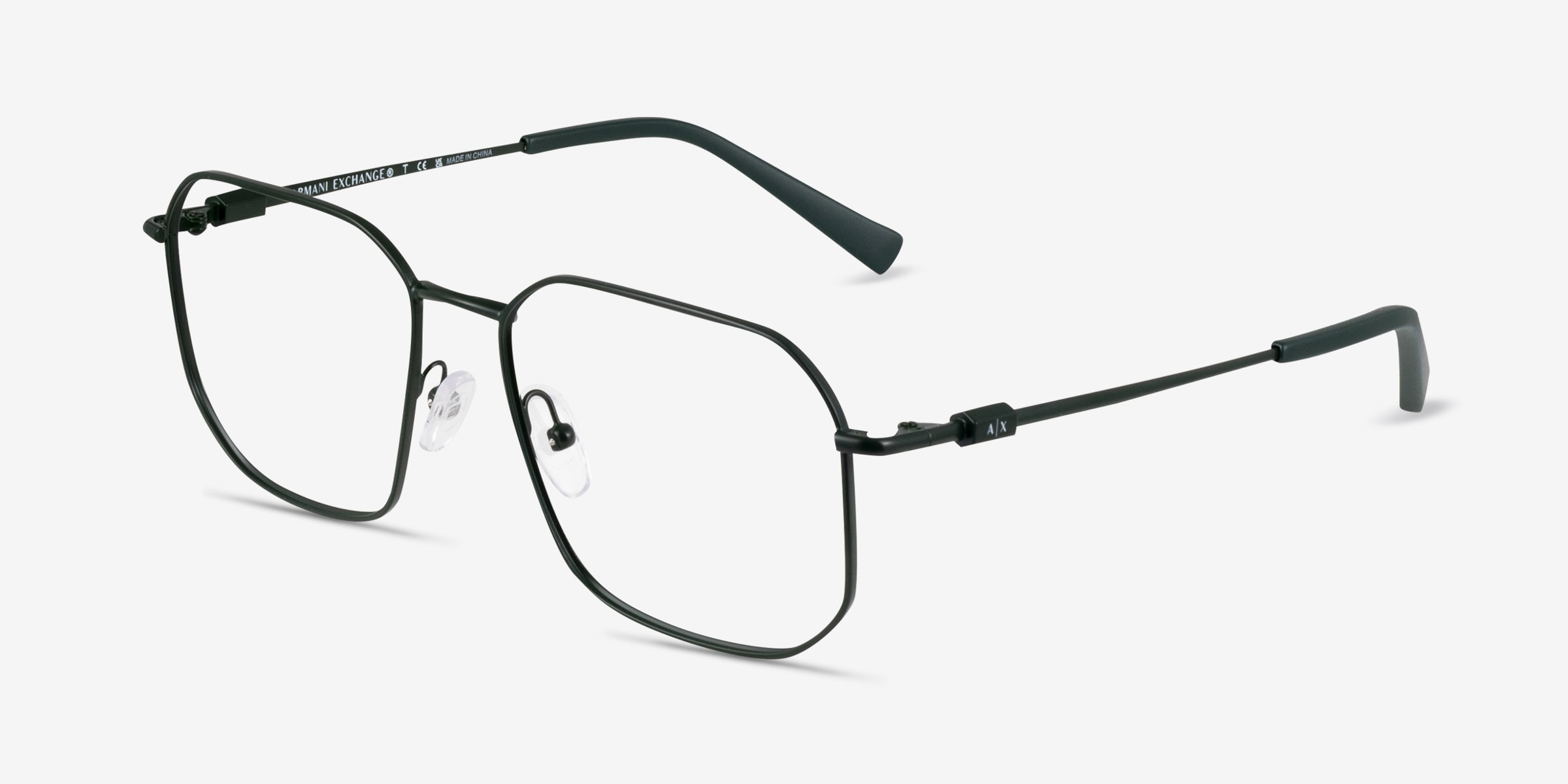 Armani Exchange AX1066 - Geometric Matte Gunmetal Frame Eyeglasses