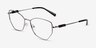 Armani Exchange AX1067 Shiny Gunmetal MetalEyeglass Frames from EyeBuyDirect, Angle View