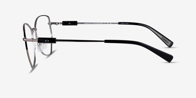 Armani Exchange AX1067 Shiny Gunmetal MetalEyeglass Frames from EyeBuyDirect, Side View