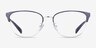Coach HC5202 Silver Blue MetalEyeglass Frames from EyeBuyDirect, Front View