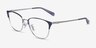Coach HC5202 Silver Blue MetalEyeglass Frames from EyeBuyDirect, Angle View