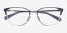 Coach HC5202 Silver Blue MetalEyeglass Frames from EyeBuyDirect, Closed View