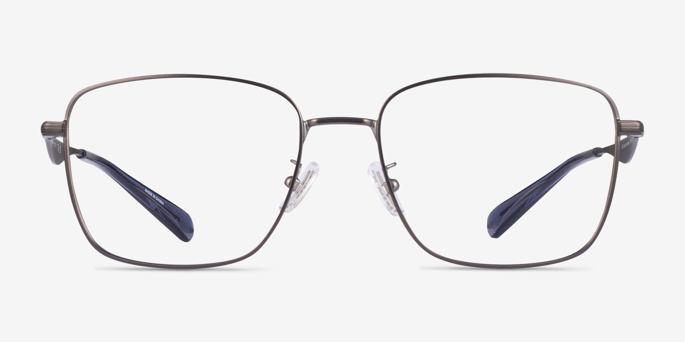 Coach HC5205 - Square Satin Gunmetal Frame Glasses For Men